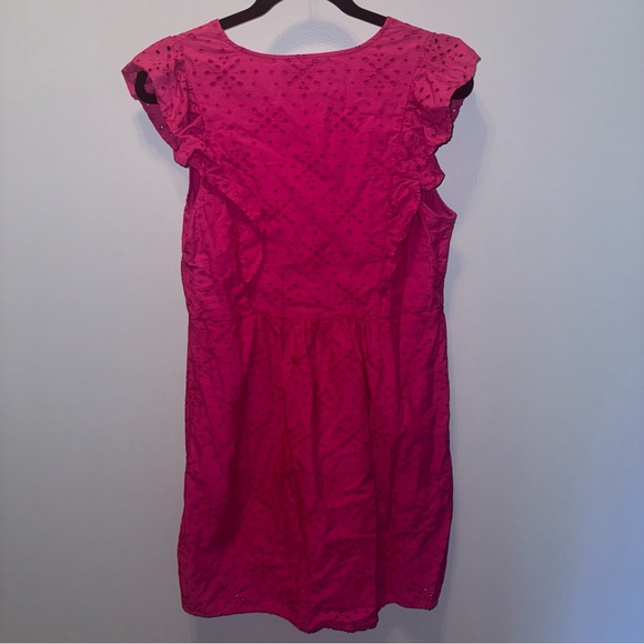 LOFT Eyelet Button Ruffle Swing Dress - Picture 5 of 5